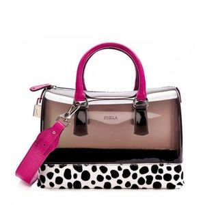 Furla Candy Purse in Fuchsia, Black, Leopard